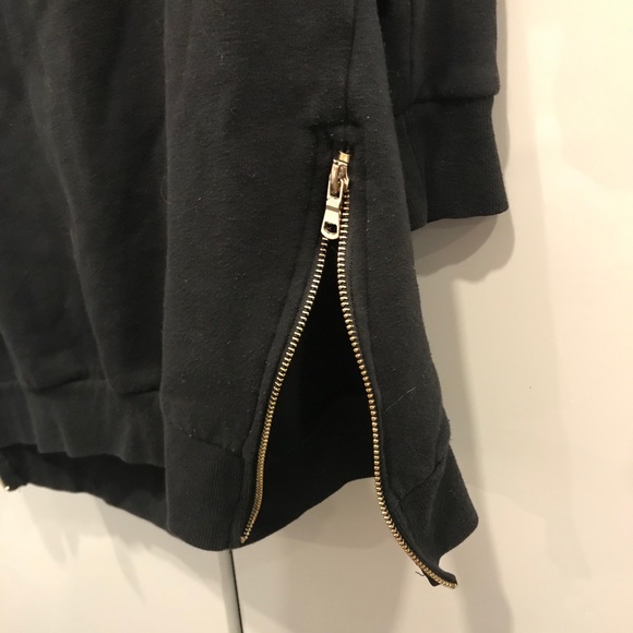 Black Hoodie w/ Zippers - Picture 2 of 2